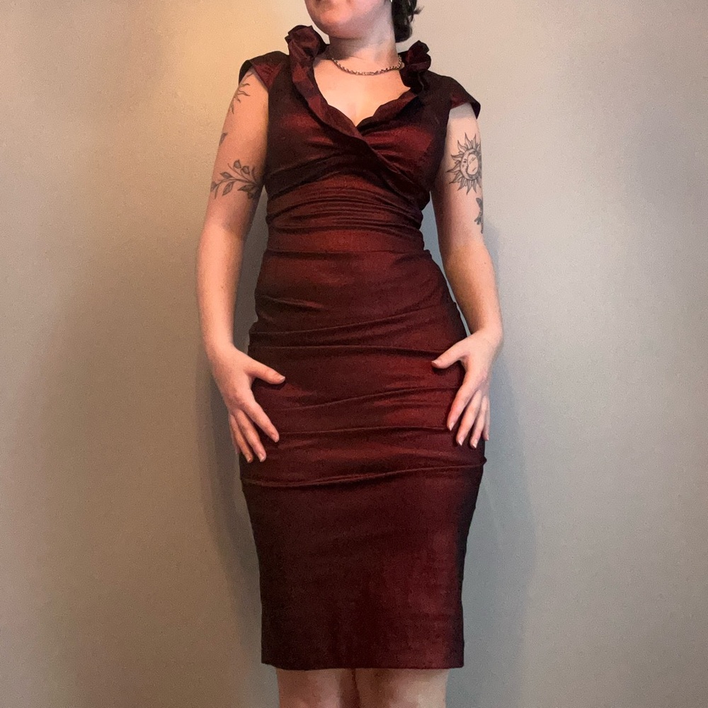 Sexy ruched office siren dress